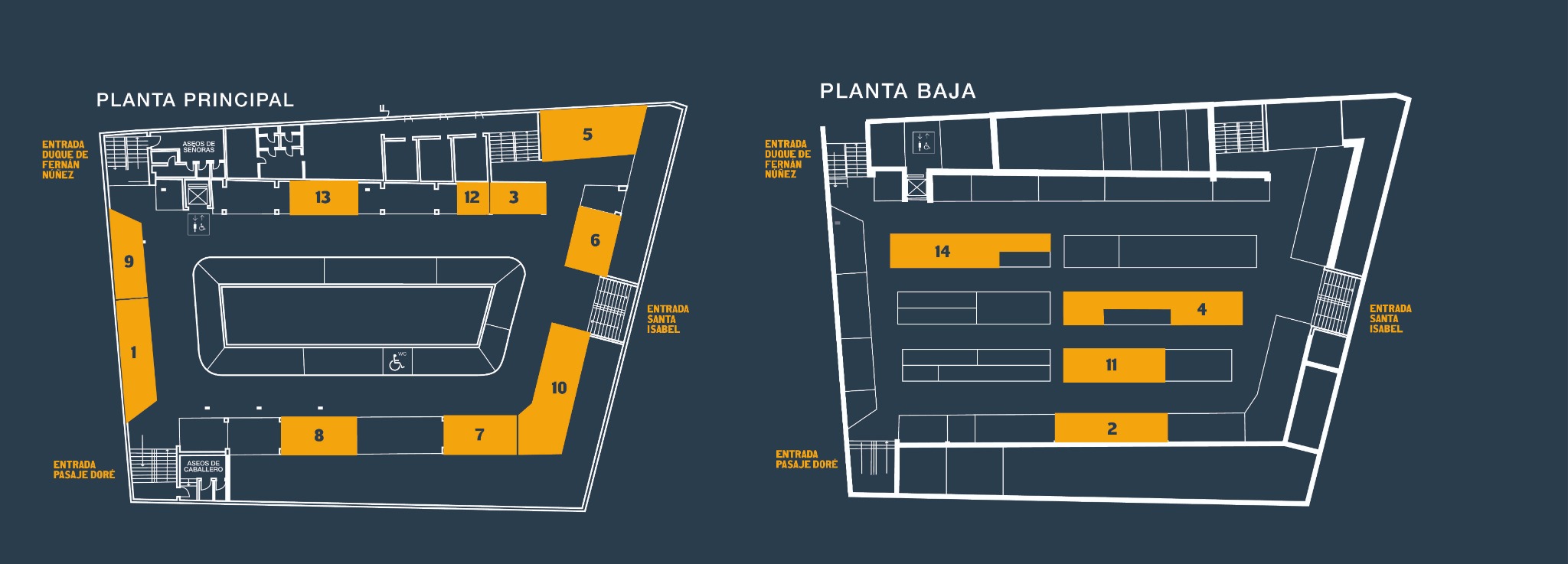 Mapa de locales participantes del Mercado de Antón Martín